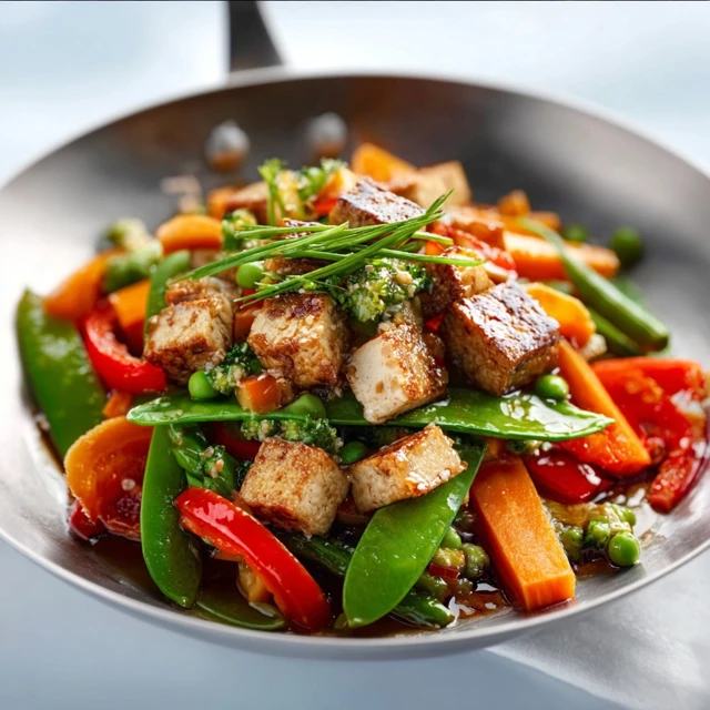 CRISPY TOFU STIR-FRY WITH SPRING VEG 4 Tofu Stir-fry with Snap Peas and Carrots Recipe