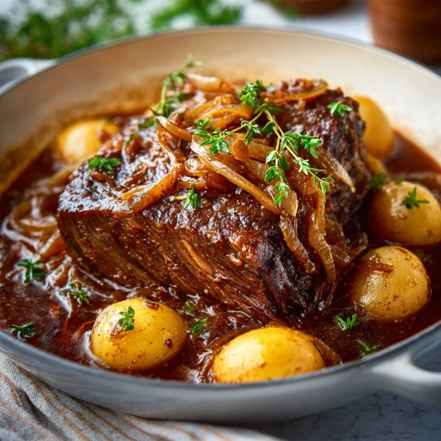 DECADENT FRENCH ONION POT ROAST RECIPE 4 French Onion Pot Roast Recipe