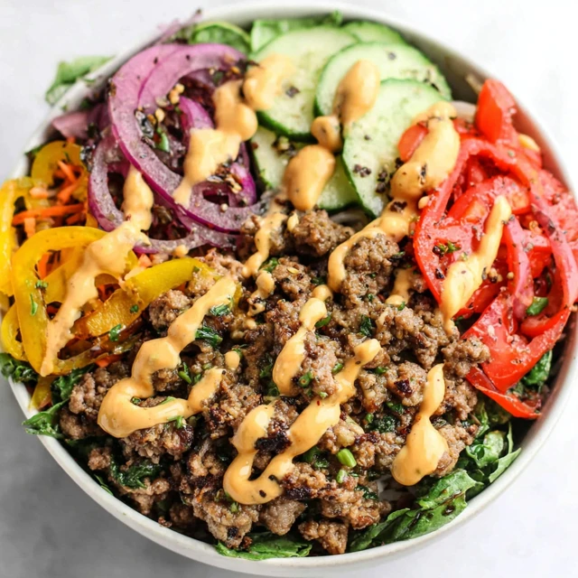 EPIC LOADED BURGER BOWLS RECIPE 4 Burger Bowls Recipe