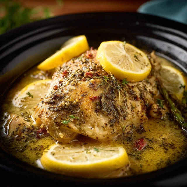FALL APART SLOW COOKER LEMON HERB CHICKEN 4 Slow Cooker Lemon Herb Chicken Recipe