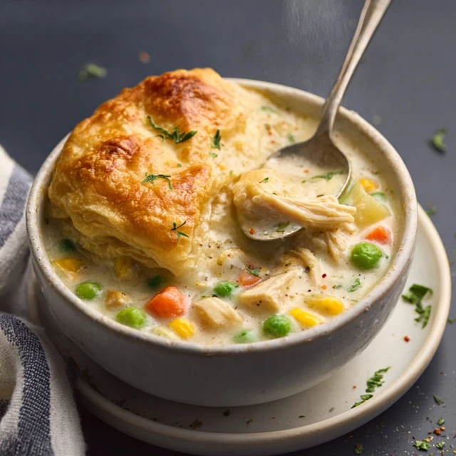 FLAKY TOP CHICKEN POT PIE SOUP 4 Chicken Pot Pie Soup Recipe