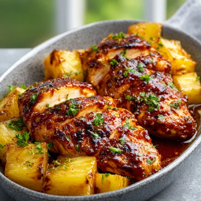 INSANELY GOOD BAKED PINEAPPLE BBQ CHICKEN BREASTS 4 Baked Pineapple BBQ Chicken Breasts Recipe
