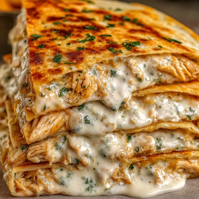 High-Protein Chicken Ranch Quesadilla Recipe