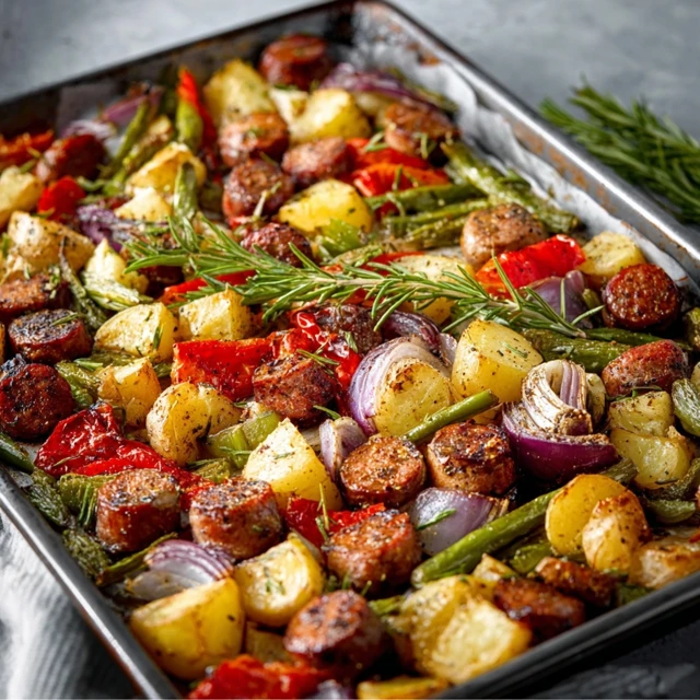 NEXT LEVEL SHEET PAN SAUSAGE AND VEGGIES 4 Sheet Pan Sausage and Veggies Recipe