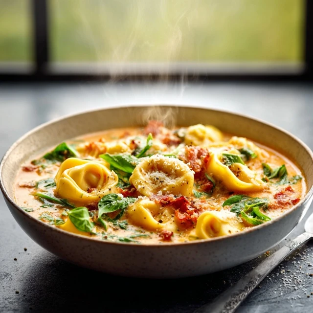 NO FUSS SLOW COOKER CREAMY TORTELLINI SOUP 4 Slow Cooker Creamy Tortellini Soup Recipe