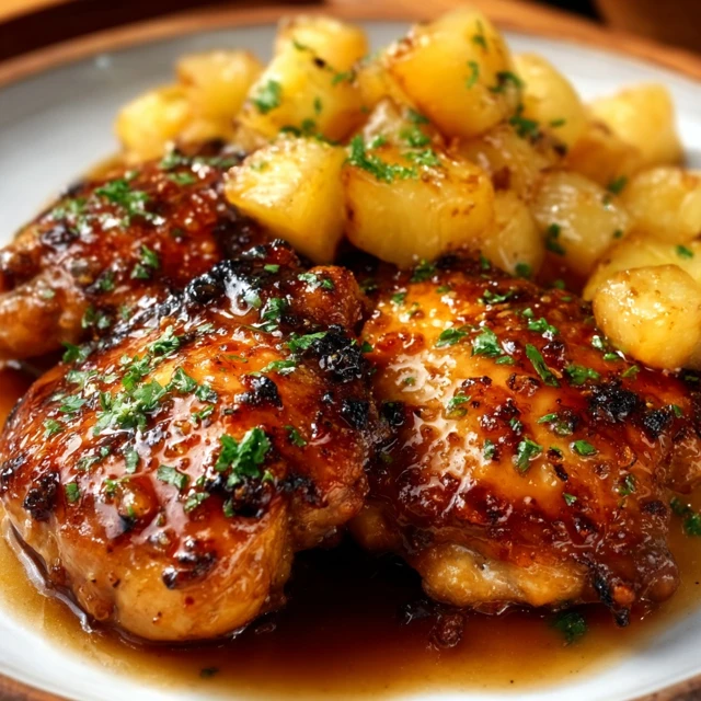 SHOWSTOPPER PINEAPPLE BOURBON GLAZED CHICKEN 4 Pineapple Bourbon Glazed Chicken Recipe