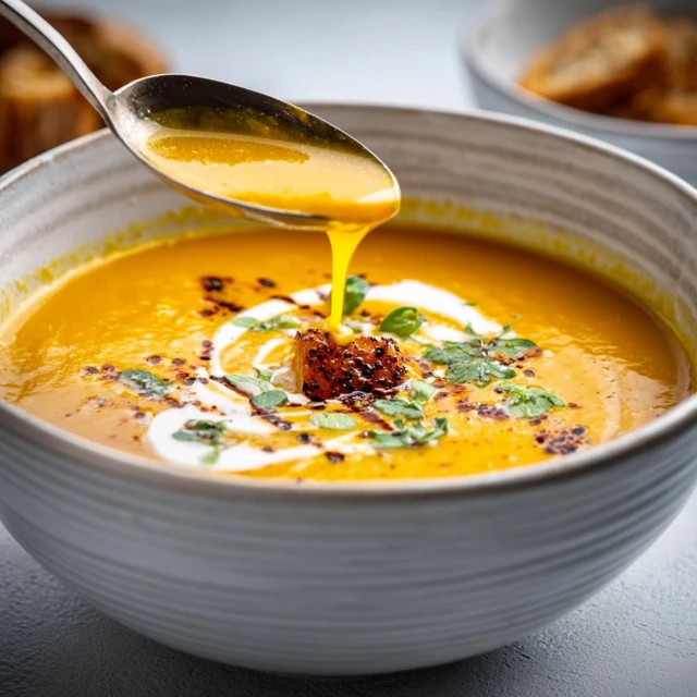 SUNSET SPICY BUTTERNUT SQUASH SWEET POTATO SOUP 4 Spicy Butternut Squash Sweet Potato Soup Recipe