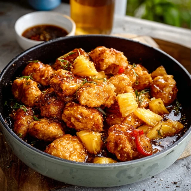 TROPICAL TANG AIR FRYER PINEAPPLE CHICKEN BITES 4 Air Fryer Pineapple Chicken Bites Recipe