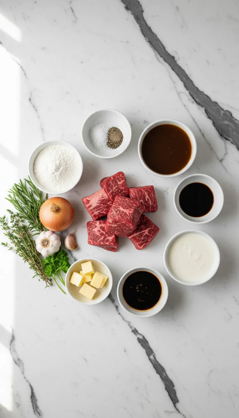 ADDICTING SLOW COOKER GARLIC BUTTER BEEF BITES 2 Slow Cooker Garlic Butter Beef Bites Ingredients