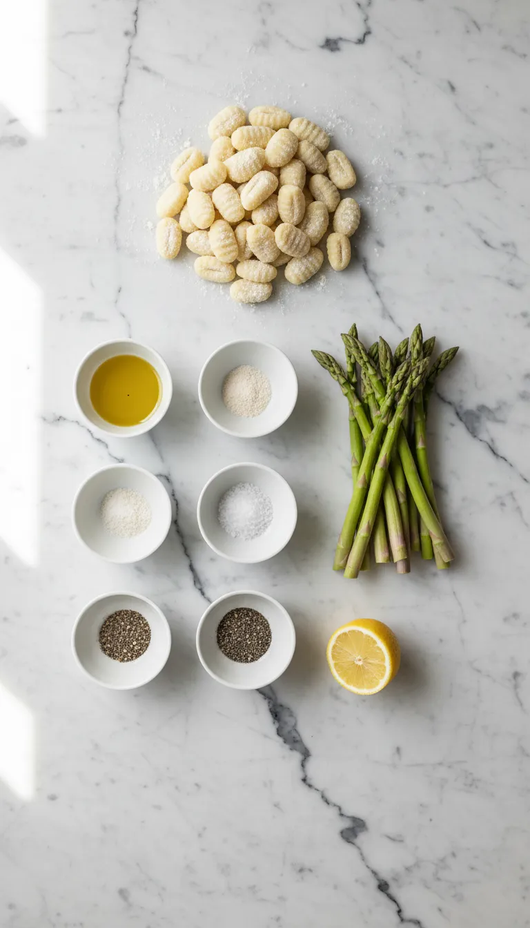 CRISPY SHEET PAN GNOCCHI WITH ASPARAGUS 2 Sheet Pan Gnocchi with Asparagus Ingredients