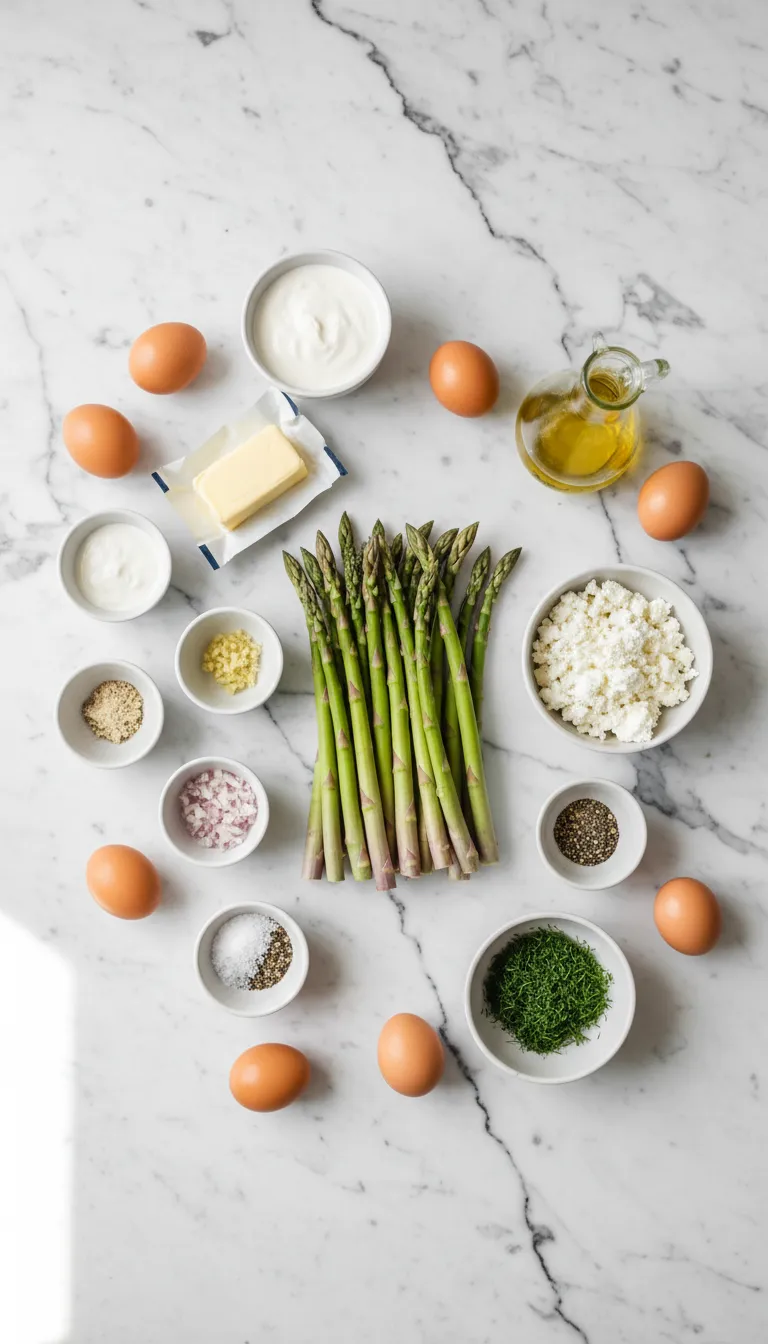 EFFORTLESS ASPARAGUS AND GOAT CHEESE FRITTATA 2 Asparagus and Goat Cheese Frittata Ingredients