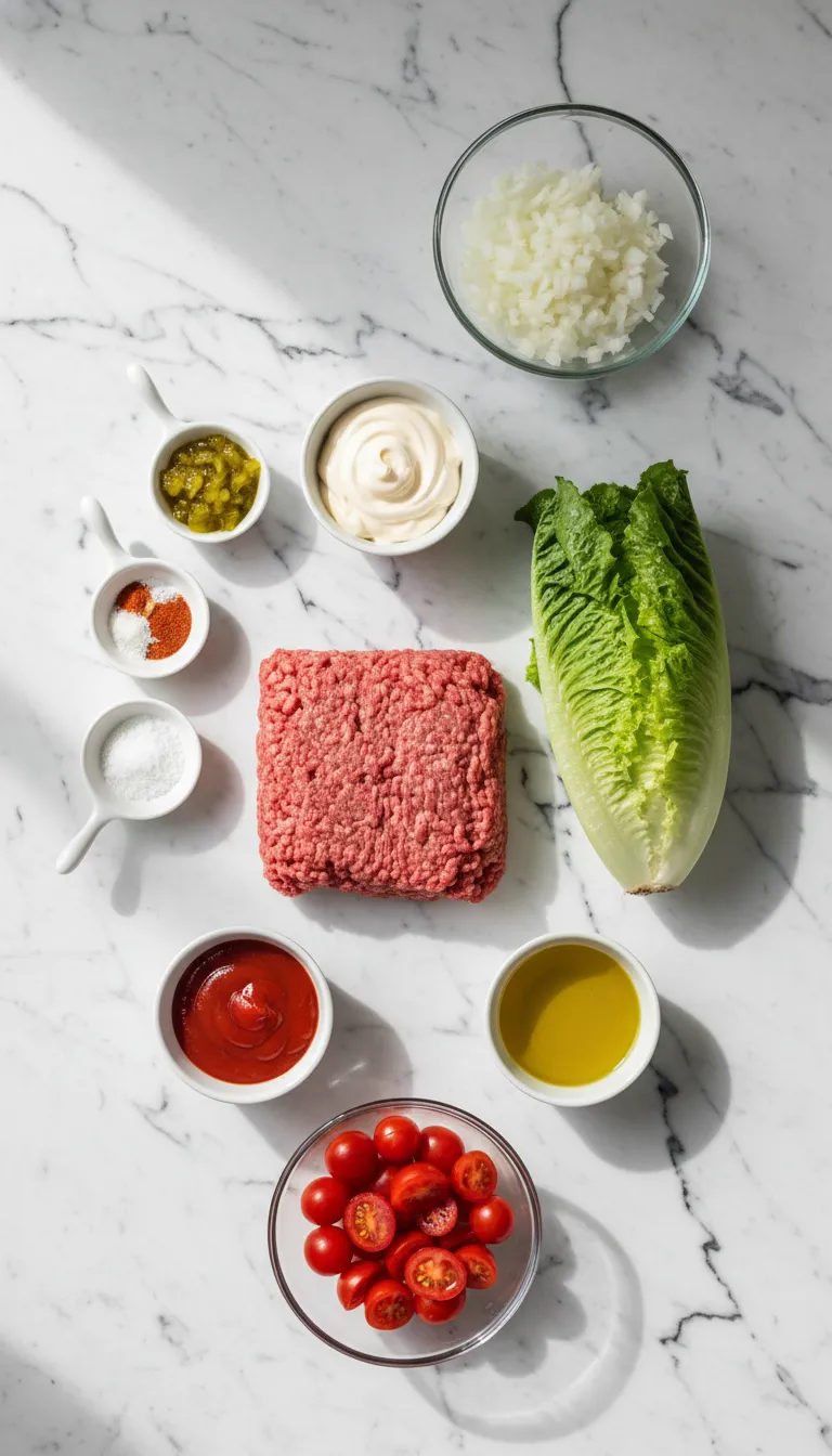 EPIC LOADED BURGER BOWLS RECIPE 2 Burger Bowls Ingredients