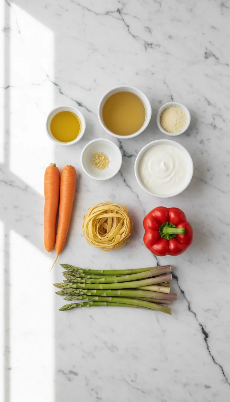 GARDEN FRESH ONE-POT PASTA PRIMAVERA 2 One-Pot Pasta Primavera Ingredients