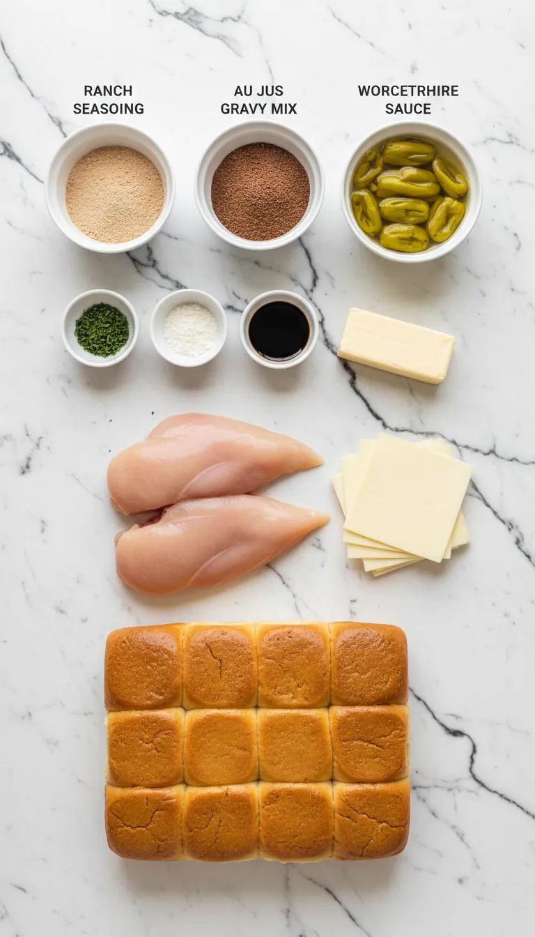 INSANELY GOOD MISSISSIPPI CHICKEN SLIDERS 2 Mississippi Chicken Sliders Ingredients