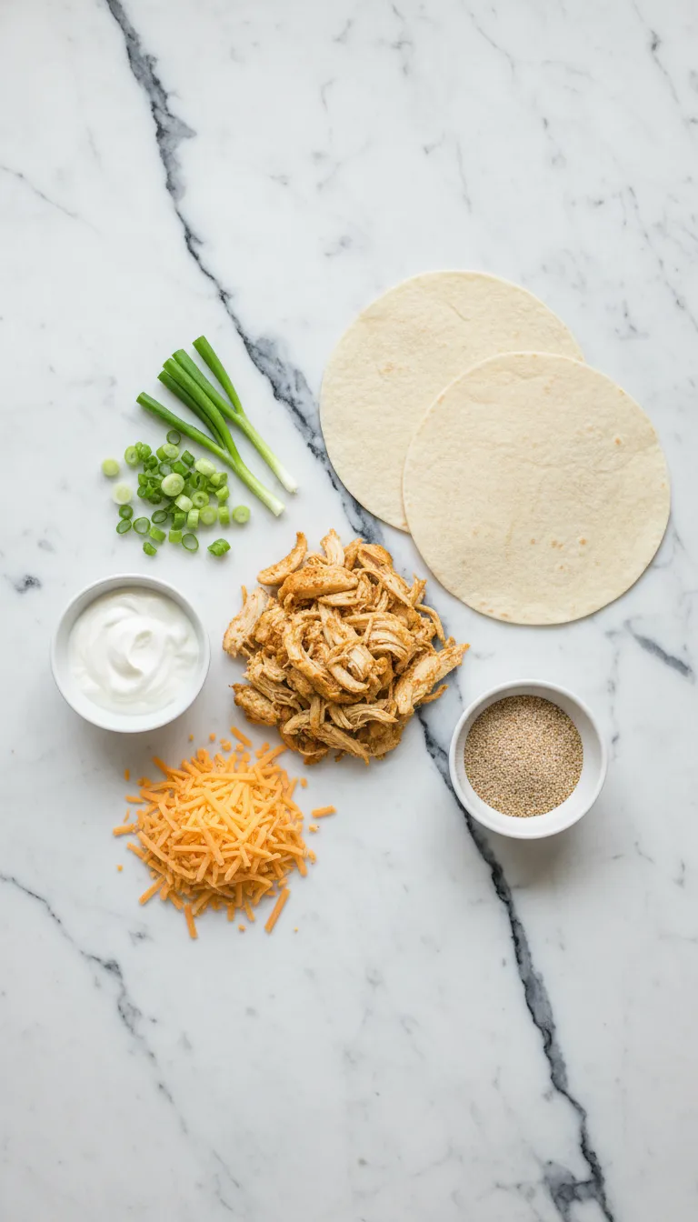 High-Protein Chicken Ranch Quesadilla Ingredients