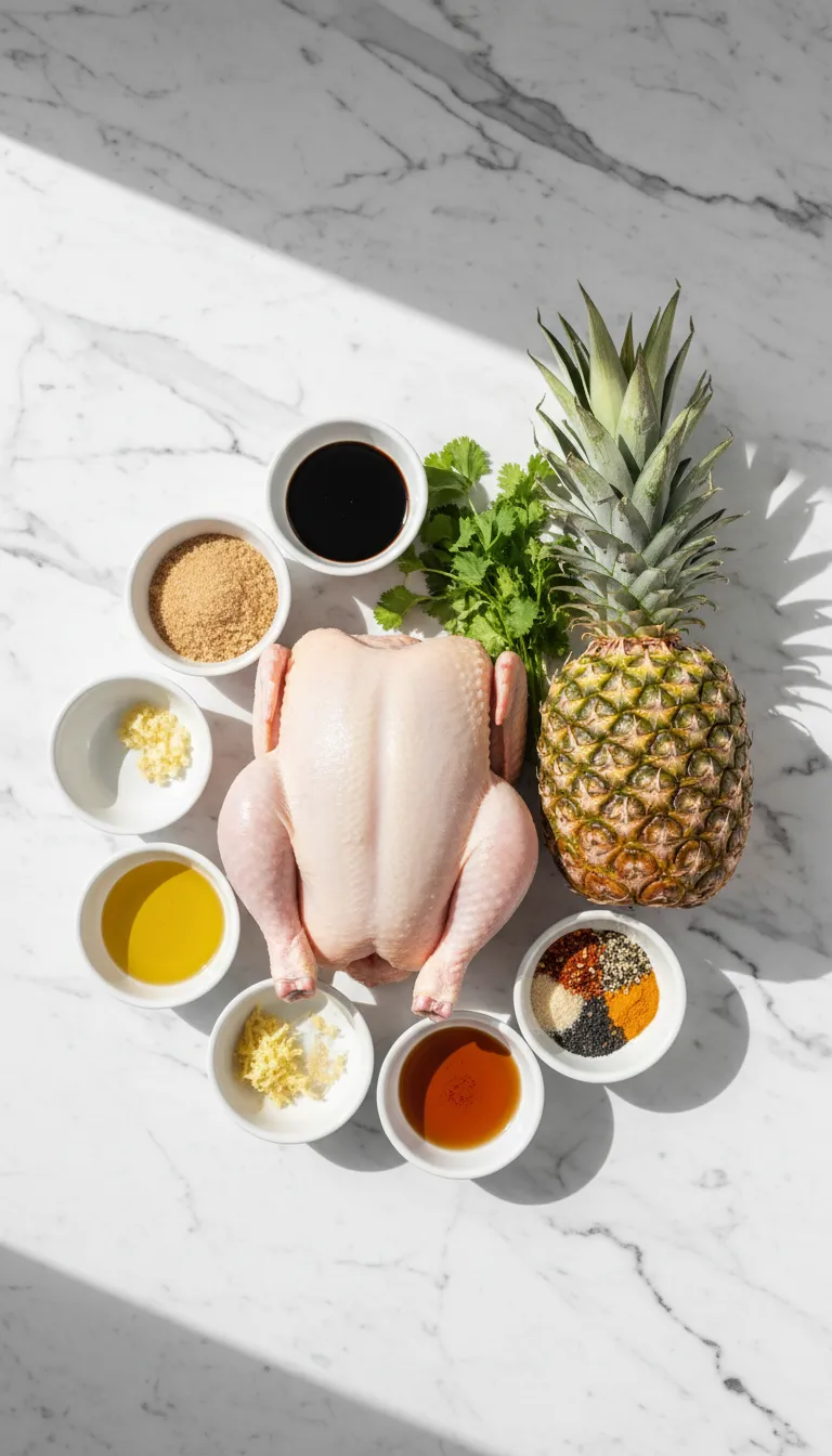 SHOWSTOPPER WHOLE ROASTED PINEAPPLE CHICKEN 2 Whole Roasted Pineapple Chicken Ingredients