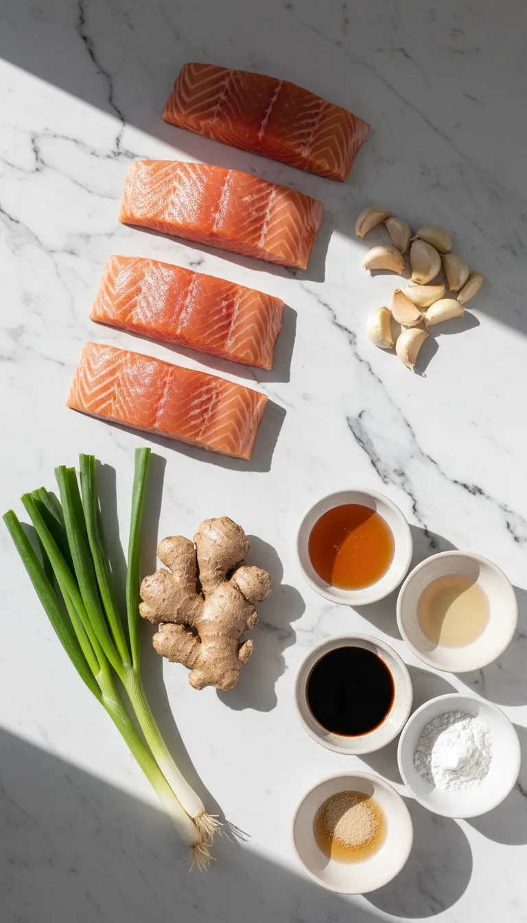 STICKY HONEY GARLIC GLAZED SALMON 2 Honey Garlic Glazed Salmon Ingredients