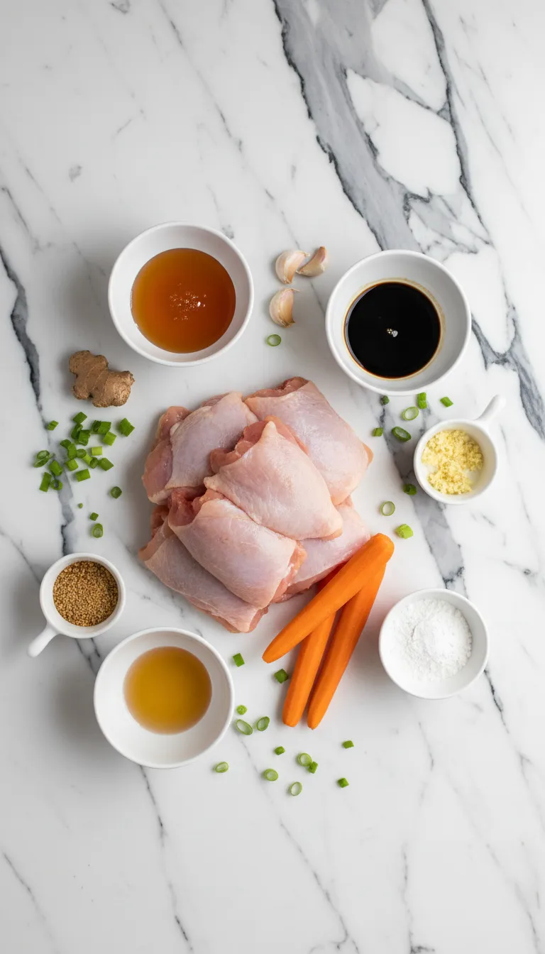 STICKY SLOW COOKER HONEY GARLIC CHICKEN & CARROTS 2 Slow Cooker Honey Garlic Chicken & Carrots Ingredients