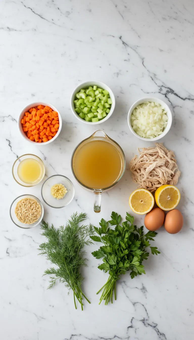 SUNSHINE LEMON CHICKEN ORZO SOUP BOWL 2 Lemon Chicken Orzo Soup Ingredients