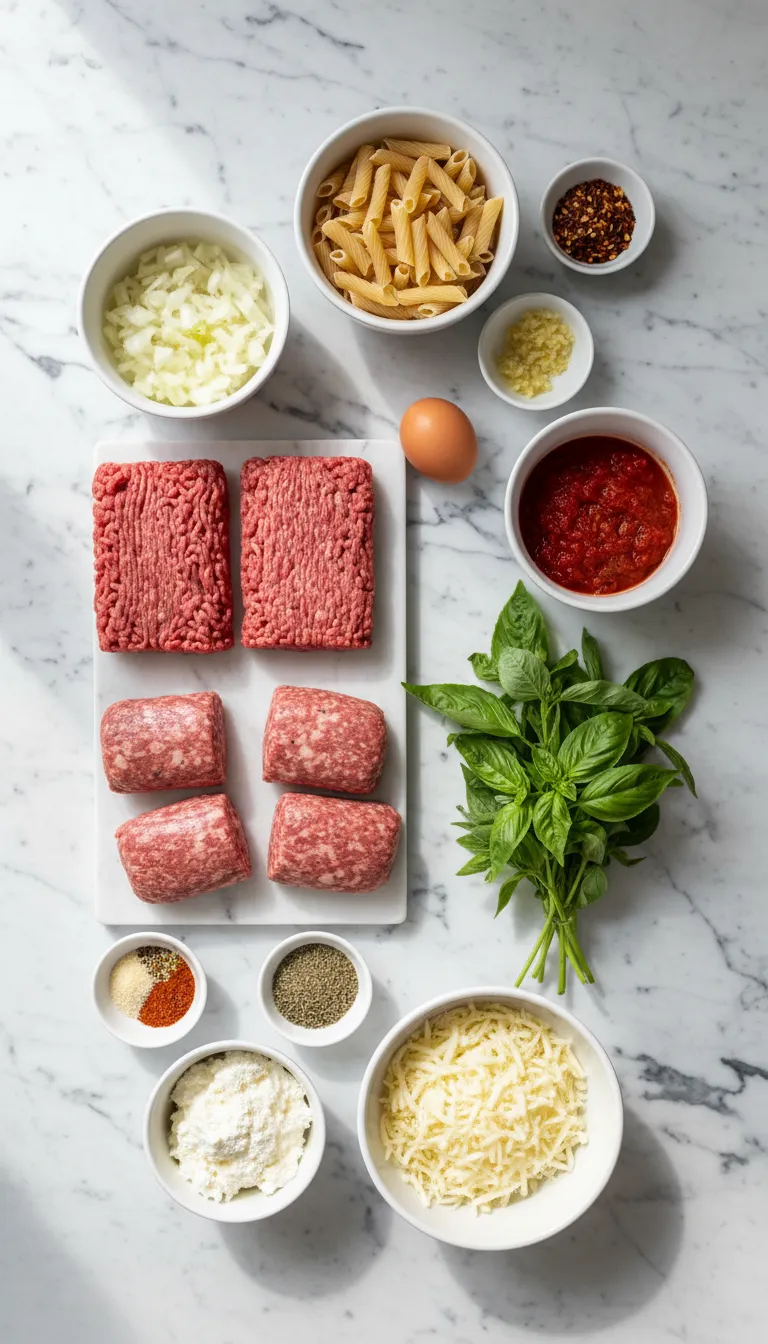 THE ONLY BAKED ZITI RECIPE YOU NEED 2 Baked Ziti Ingredients