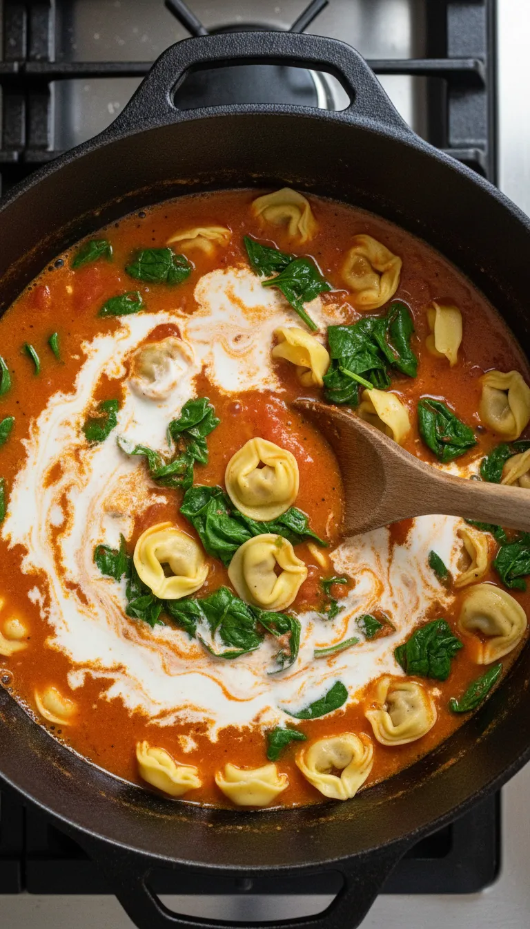 COZY PARMESAN TOMATO TORTELLINI SOUP 3 How to Make Parmesan Tomato Tortellini Soup