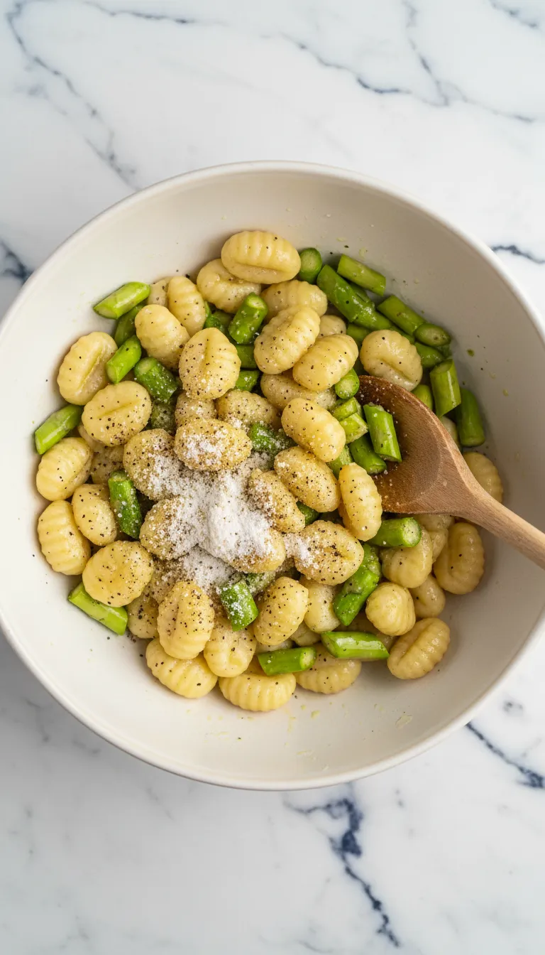 CRISPY SHEET PAN GNOCCHI WITH ASPARAGUS 3 How to Make Sheet Pan Gnocchi with Asparagus