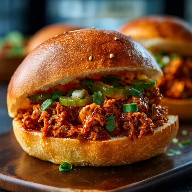 CAJUN CHICKEN SLOPPY JOES BOLD FLAVOR 1 Delicious Cajun Chicken Sloppy Joes piled high on toasted buns.