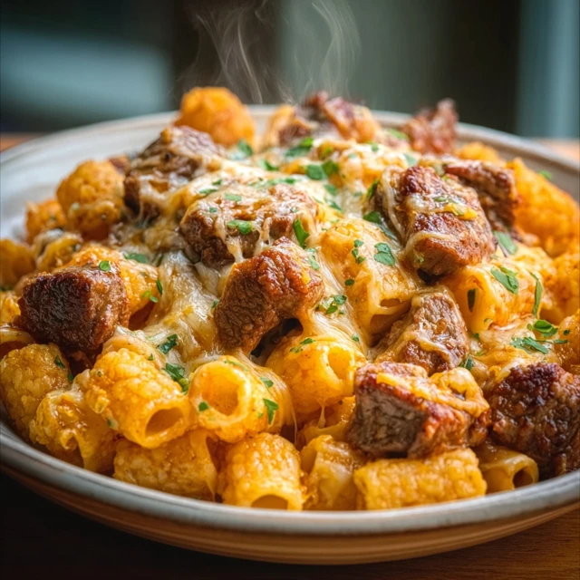 CAJUN STEAK RIGATONI A CHEESY DREAM