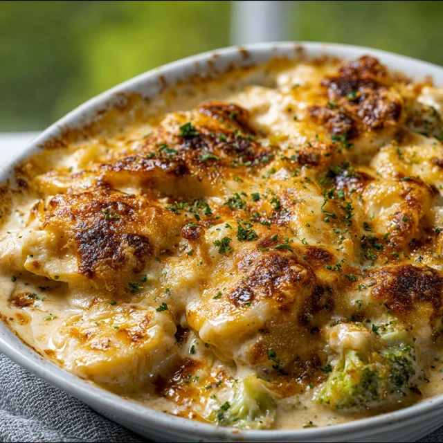 FOOLPROOF CREAMY LOW CARB CHICKEN CASSEROLE