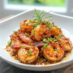 Delicious Honey Garlic Shrimp coated in a glistening sauce, ready to eat.