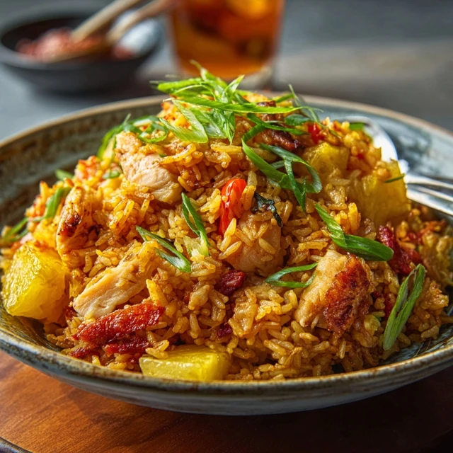 PINEAPPLE FRIED RICE WITH CHICKEN PERFECTION