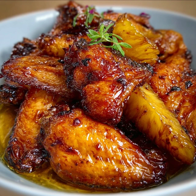 SUN KISSED PINEAPPLE GLAZED CHICKEN WINGS