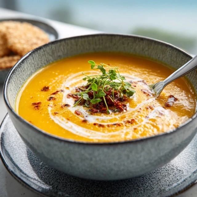 SUNSET SPICY BUTTERNUT SQUASH SWEET POTATO SOUP