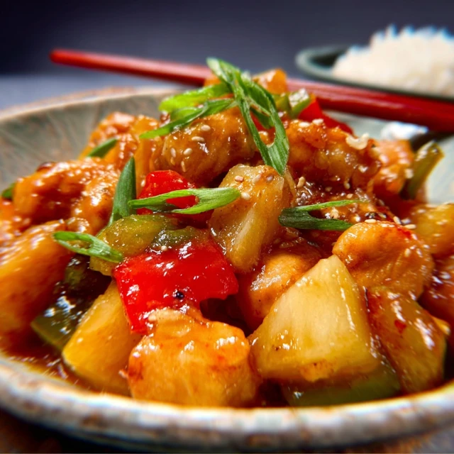 SUNSHINE SWEET AND SOUR PINEAPPLE CHICKEN