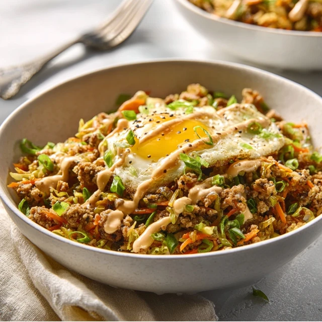 CRAVEABLE GROUND TURKEY EGG ROLL IN A BOWL 4 Ground Turkey Egg Roll In A Bowl Recipe