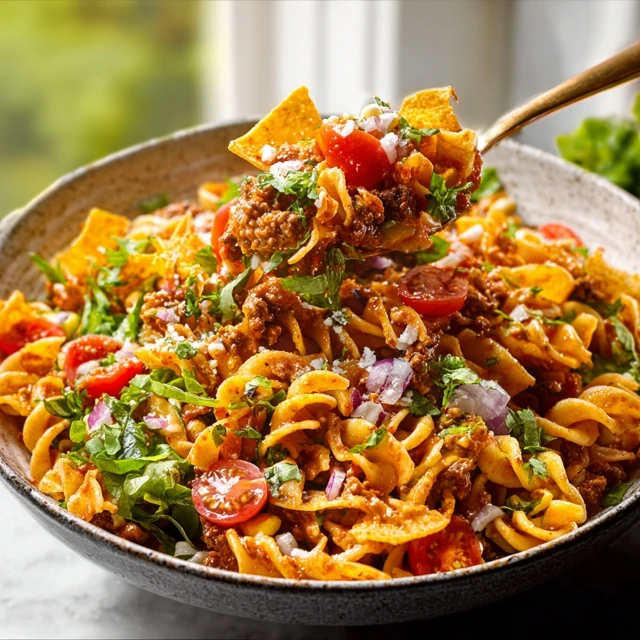 CREAMY ENCHILADA SAUCE TACO PASTA SALAD 4 Enchilada Sauce Taco Pasta Salad Recipe