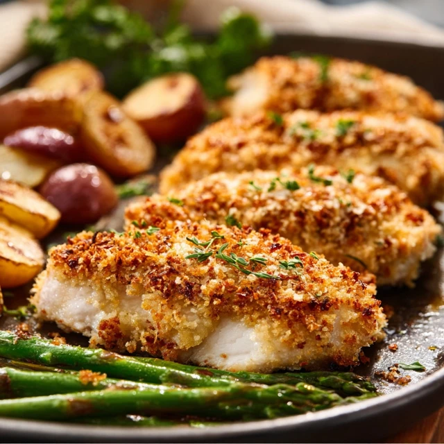 Parmesan Crusted Chicken Sheet Pan Dinner Recipe