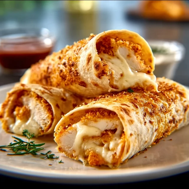 Air Fryer Chicken & Mozzarella Wraps Recipe