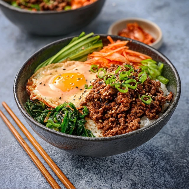 FIRECRACKER KOREAN GROUND BEEF & RICE BOWLS 4 Korean Ground Beef & Rice Bowls Recipe