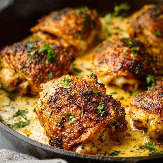 Creamy Oven Baked Chicken Thighs Recipe