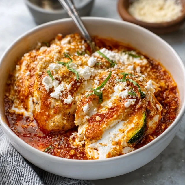 GAME CHANGING COTTAGE CHEESE CHICKEN PARM BOWL 4 Cottage Cheese Chicken Parm Bowl Recipe