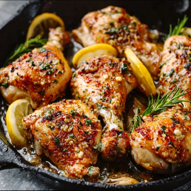 Baked Chicken Legs with Garlic & Lemon Recipe