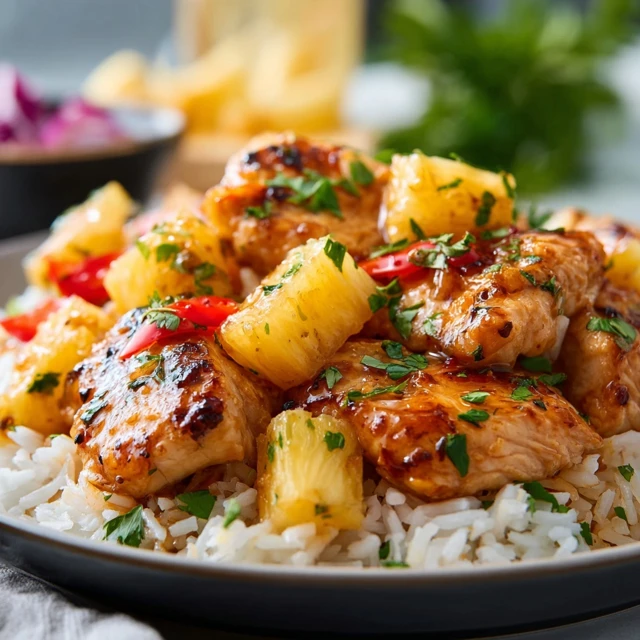 HAWAIIAN SHEET PAN PINEAPPLE CHICKEN AND RICE 4 Sheet Pan Pineapple Chicken and Rice Recipe