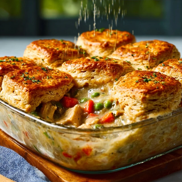 HEARTY BISCUIT-TOPPED CHICKEN POT PIE 4 Biscuit-Topped Chicken Pot Pie Recipe