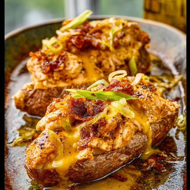 INSANELY GOOD MISSISSIPPI CHICKEN LOADED BAKED POTATOES 4 Mississippi Chicken Loaded Baked Potatoes Recipe
