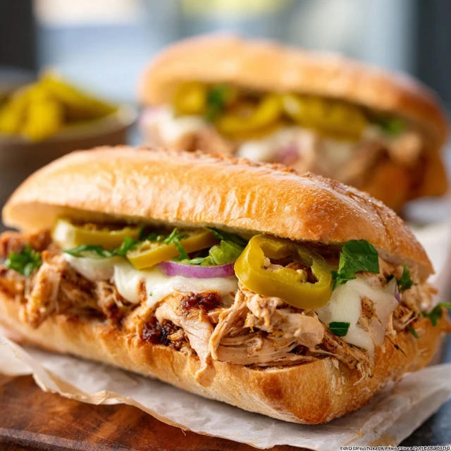 LEGENDARY MISSISSIPPI CHICKEN HOAGIE SANDWICHES 4 Mississippi Chicken Hoagie Sandwiches Recipe