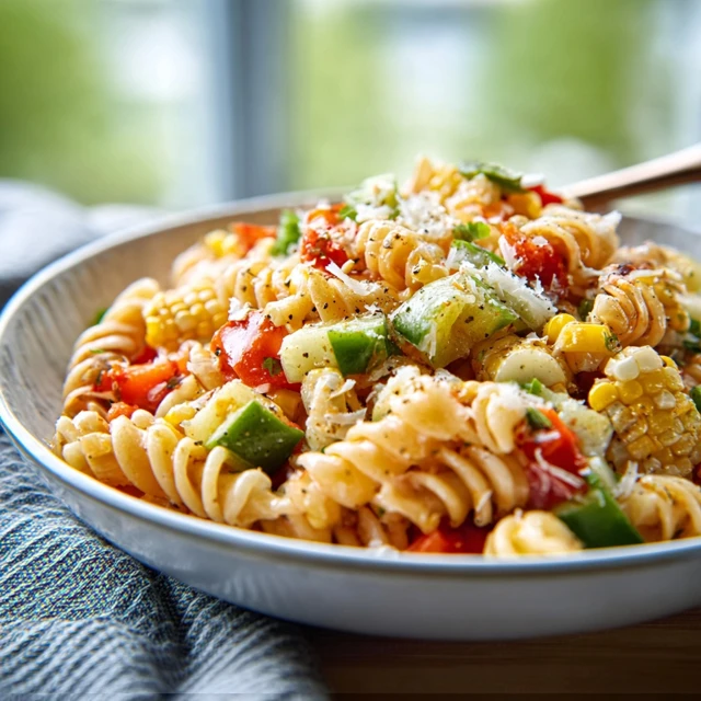 Chili Lime Elote Pasta Salad Recipe