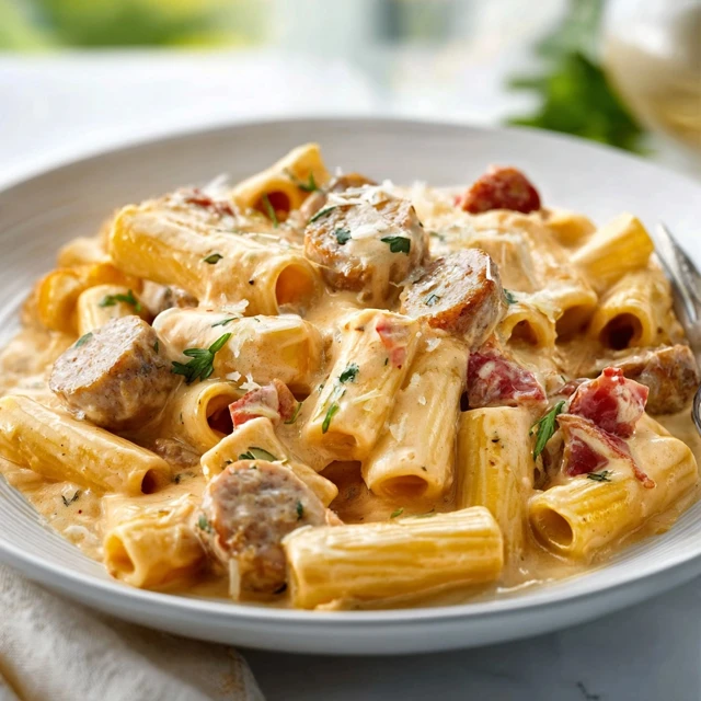 POWER PACKED CREAMY PASTA WITH SAUSAGE 3 Creamy Pasta with Sausage Recipe