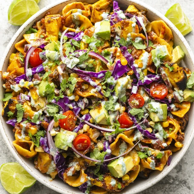 Sheet Pan Roasted Veggie Taco Pasta Salad Recipe