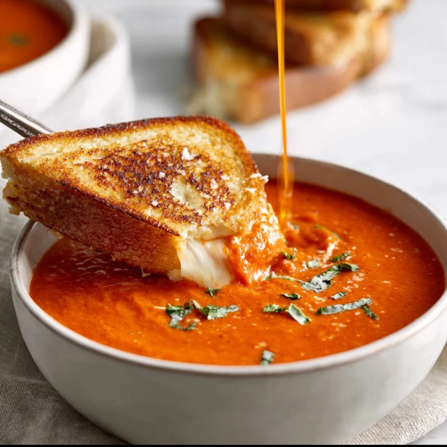 ULTIMATE CREAMY TOMATO SOUP & GRILLED CHEESE 4 Creamy Tomato Soup & Grilled Cheese Recipe